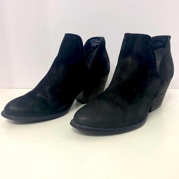 Steve Madden Adelphie Womens Ankle Boots size 6.5M Black Distressed Leather - Picture 2 of 10